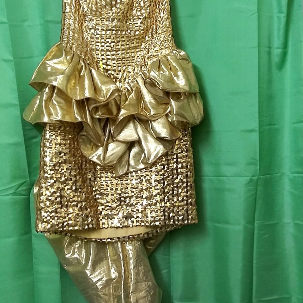 Vintage Gold Cocktail Dress/Gown